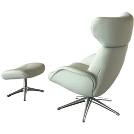 flexlux Relaxsessel FLEXLUX Leder 90 x 107 x 89 cm Weiß mit Kopfteil