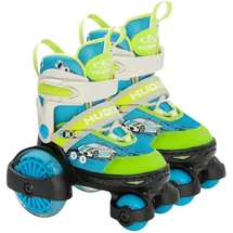 Hudora Rollschuh My First Quad LED Gr. 30-33, Rollschuhe, - grün/blau, mit LED-Beleuchtung