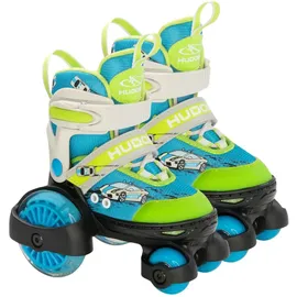 Hudora Rollschuh My First Quad LED Gr. 30-33, Rollschuhe, - grün/blau, mit LED-Beleuchtung