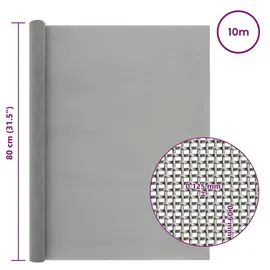 vidaXL Maschendrahtzaun 80 x 1000 cm Silber/Edelstahl