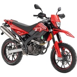 Zündapp Motorrad ZRM 125 Supermoto E5, 124 ccm, 102 km/h, Euro 5, Sportliches Design rot