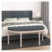 VidaXL Sitzbank Dunkelgrau 110,5x45x49 cm Samt