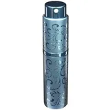 Fantasia Taschenzerstäuber mit Blumendekor, nachfüllbar für 8ml, eindrehbarer Zerstäuberkopf, Blau