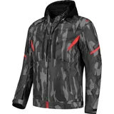 Rusty Stitches Dylan Textiljacke Schwarz/Grau/Rot S
