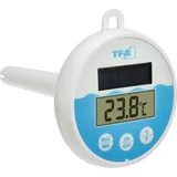 TFA Digitales Solar-Poolthermometer Poolthermometer Weiß, Türkis