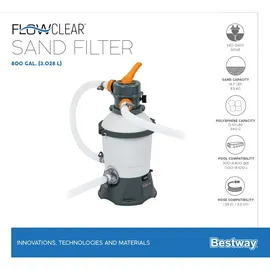 BESTWAY Flowclear Sandfilteranlage 3,028 l/h 85 W