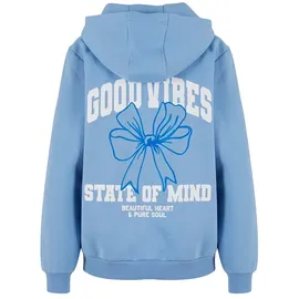 miss tee Good Vibes Bow Hoodie Blau M