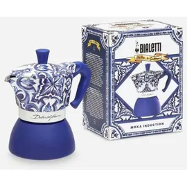 Bialetti 5356, Espressokocher, Weiss, Blau