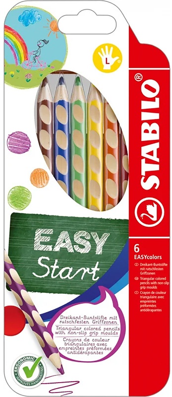 Stabilo Easycolors 6Er Etui  Für Linkshänder