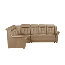 Polstermöbel Oelsa Ecksofa Leder  Andorra , braun , Maße (cm): B: 272 H: 99 T: 238