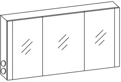 Artiqua LED-Spiegelschrank, Eiche Ribbeck quer NB, 071-SET-5-13-RA-444 071-SET-5-13-RA-444