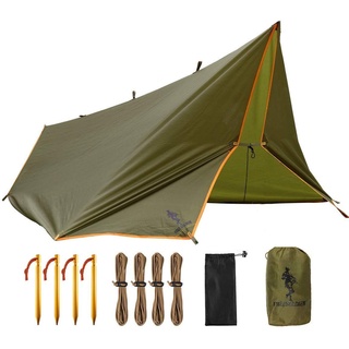 FREE SOLDIER Tarp Wasserdicht 3x3,2m Tarp Ultraleicht Zeltplanen UV Schutz Camping Sonnensegel Zelt Freien Multifunktionales Große Tarp für Camping,Wandern,Outdoor-Aktivitäten(Braun),Extrabrei