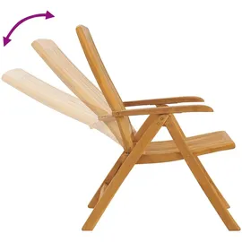 vidaXL Gartenstuhl 74,5 x 52 x 25 cm braun 4 St.