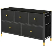 Costway Stoffkommode 30 x 58,5 x 100 cm Schwarz