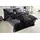 Primera Uni Luxus-Satin Schwarz 200 x 200 cm + 2 x 80 x 80 cm