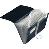 Herlitz Fächermappe PP 12 Fächer schwarz