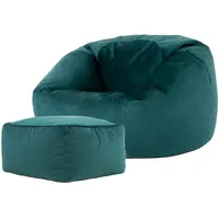I.C.O.N. icon Sitzsack Grün, Kunststoff, 1-Sitzer, Rund, 85x50x85 cm,