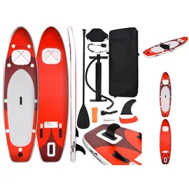 vidaXL SUP-Board-Set Aufblasbar Rot 330x76x10 cm