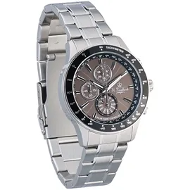 St. Leonhard Herren-Funk-Chronograph, Solarbetrieb, 5 ATM, Tagesanzeige, silbern