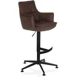 Barhocker / Barstuhl SOLAO LIFE HIGH Stoff braun hjh LIVING