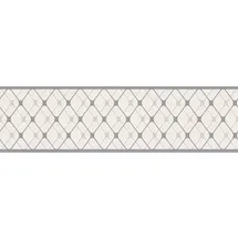 ascreation A.S. Création Borte selbstklebend Geometrisch 5 m x 17 cm Weiß-Grau