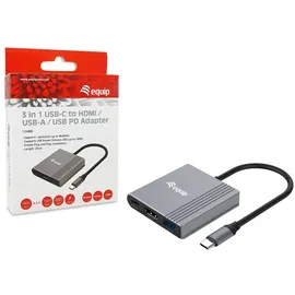Equip 3-in-1-USB-C-zu-HDMI-/USB-A-/USB-PD-Adapter,