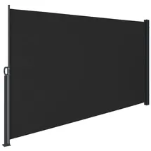 Tectake Aluminium Seitenmarkise 300 x 180 cm Schwarz