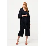 Ulla Popken Sommerjacke Kimono Slinky-Piqué Stehkragen Halbarm blau|grün 46/48