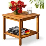 CASARIA Washington Beistelltisch 45 x 45 x 45 cm braun