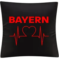 Multifanshop Kissenbezug - Bayern - Herzschlag - Druck rot