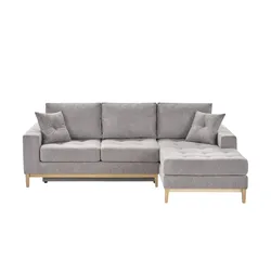 smart Ecksofa ¦ grau ¦ Maße (cm): B: 242 H: 90 T: 173