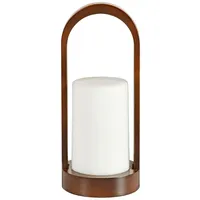 Duni LED Leuchte Easy Bambus 24 x 10 cm Braun