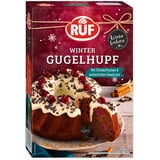 RUF Winter Gugelhupf, Backmischung für einen festlichen Schokoladen-Gugelhupf mit Kirschen, Tortencreme, winterlichen Gewürzen sowie knackiger Raspelschokolade, 1x452g