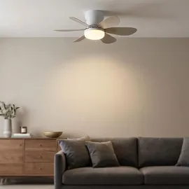 GLOBO Deckenventilator 51 cm Weiß/Khaki