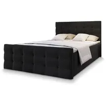 masseno Boxbett mit Bettkasten ¦ schwarz ¦ Maße cm B: 160 H: 98