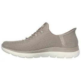 SKECHERS Summits taupe mesh/gold trim 37