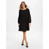 S.Oliver Plissiertes Chiffonkleid Minikleid Schwarz 42
