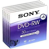 Sony DMW 30 DVD-RW für DVD-Camcorder 30 Minuten 5er-Pack