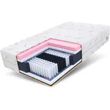 Fdm Taschenfederkernmatratze, Weiß, Textil, H3 H5, Taschenfederkern, Rechteckig, 80x200 cm, Oeko-Tex® Standard 100, Schlafzimmer, Matratzen Shop, Matratzen, Taschenfederkernmatratzen