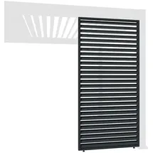 Weide Horizontale Lamellenwand für Weide Pergola 1 Stück 1,13 x 2,34 m Anthrazit