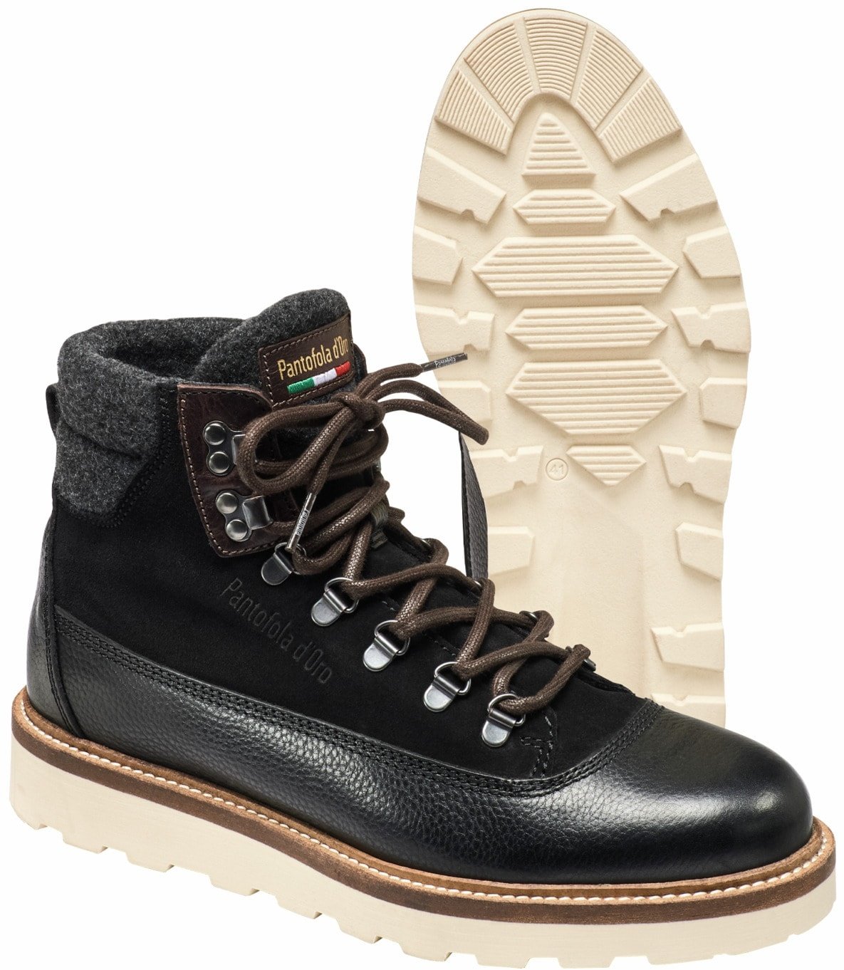 Pantofola Herren Lombardei-Sneaker schwarz 43 - 43