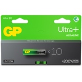 GP AA-Batterien – 10 Stück | GP Ultra Plus | AA Alkaline-Batterien 1,5 V / LR06 – Lange Lebensdauer