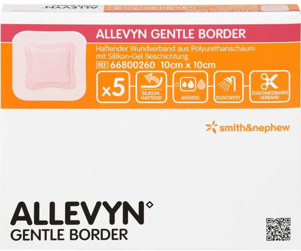 ALLEVYN Gentle Border 10x10 cm Schaumverb. 5 St