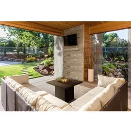 Planika Square Tisch Gas - Outdoor-Gaskamin 79,7x90 cm 10kW - Schwarz