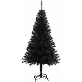 vidaXL Künstlicher Weihnachtsbaum mit Ständer Schwarz 150 cm PVC