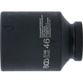 BGS Kraft-Steckschlüssel-Einsatz Sechskant, tief 5746, Antrieb Innenvierkant 20 mm (3/4"), SW 46 mm