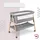 Moby-System Babybett freistehend & faltbar mit Matratze und Rollen – Moby-System Mili grau, 0–6 Monate,
