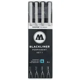 Molotow BLACKLINER SET 1 schwarz 4 St.