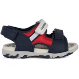 GEOX B FLAFFEE Boy Sandal, Navy/RED, 26 EU