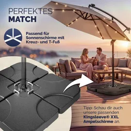 CASARIA Sonnenschirmständerplatten 4er Set Kunststoff bis 80 kg Schwarz